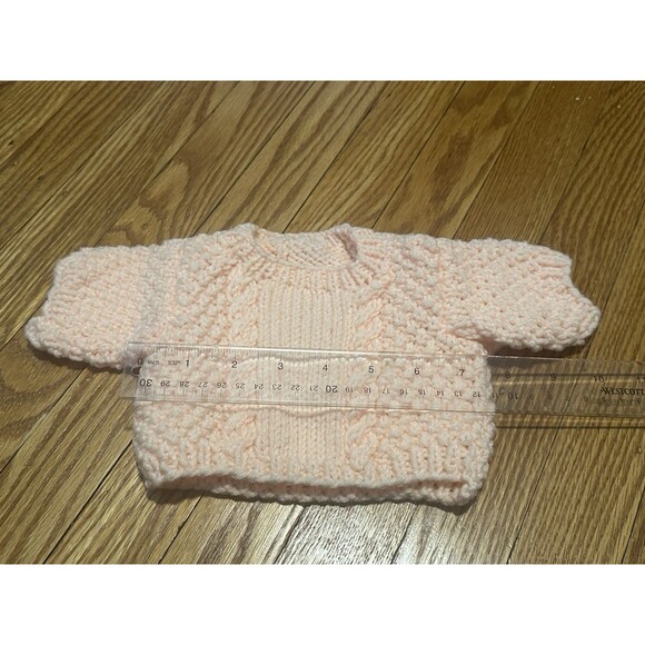 Birth Colors Blue & Pink Handmade Sweaters and Tie - Teddy Bear Doll Clothing - Picture 4 of 4
